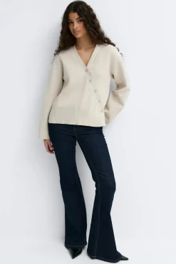 Asymmetric knitted cardigan