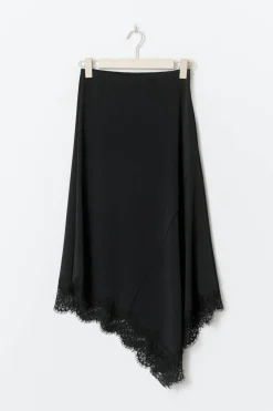 Asymmetric lace skirt