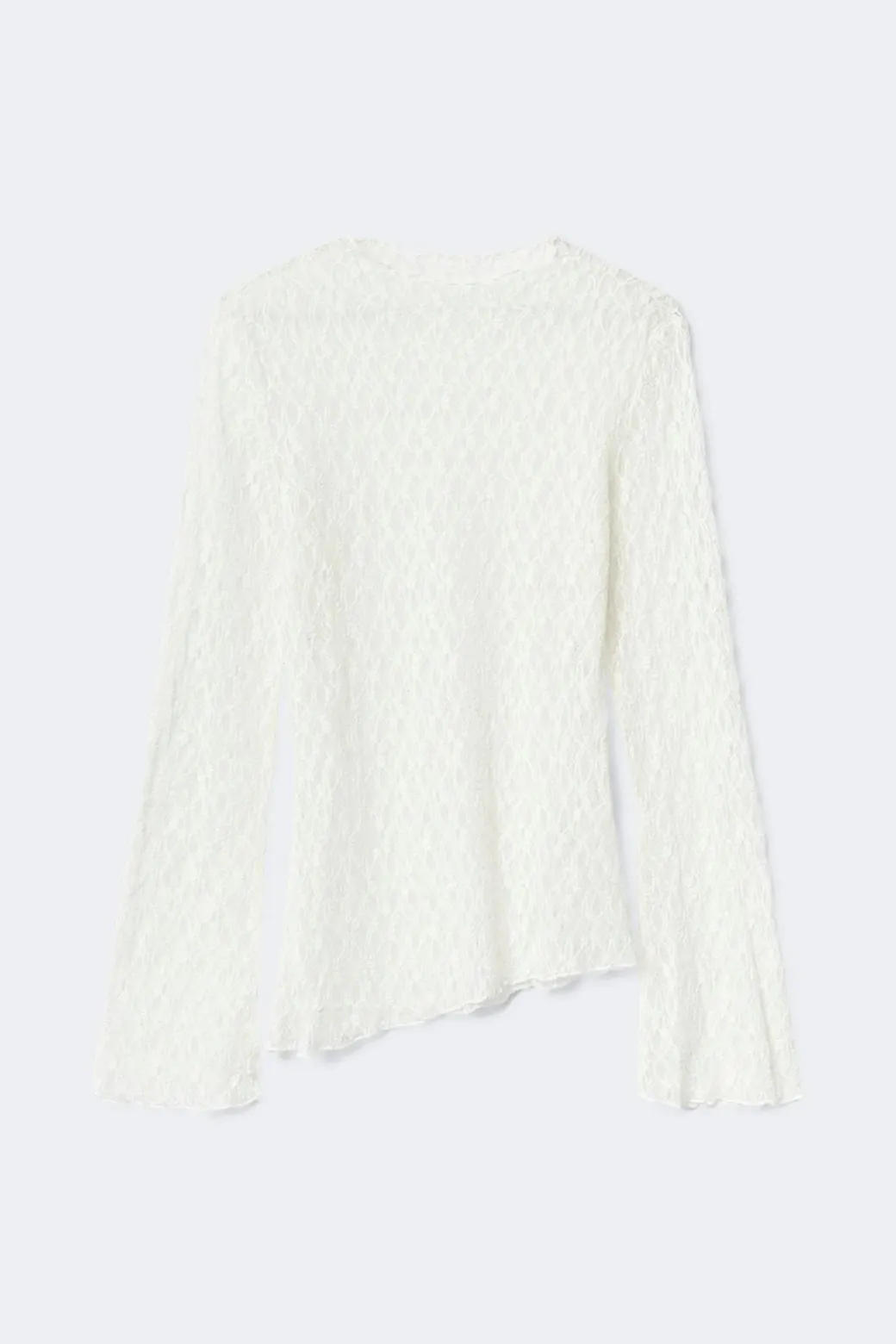 Asymmetric lace top