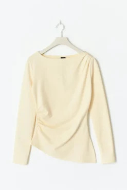 Asymmetric long sleeve top