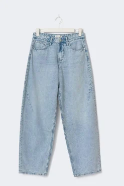 Baggy-crush tall jeans