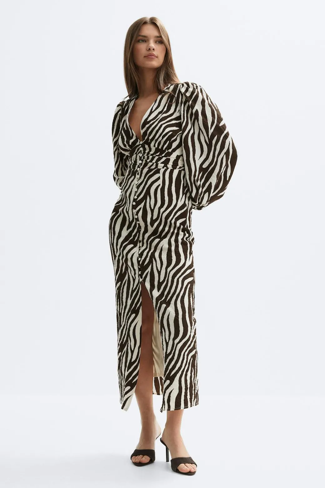 Balloon sleeve dress