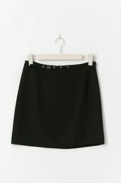 Belted mini skirt