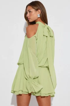 Boho chiffon mini dress