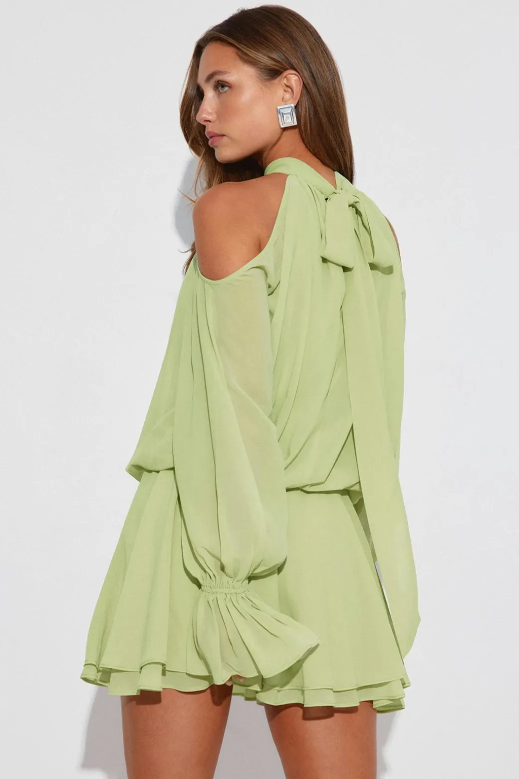 Boho chiffon mini dress