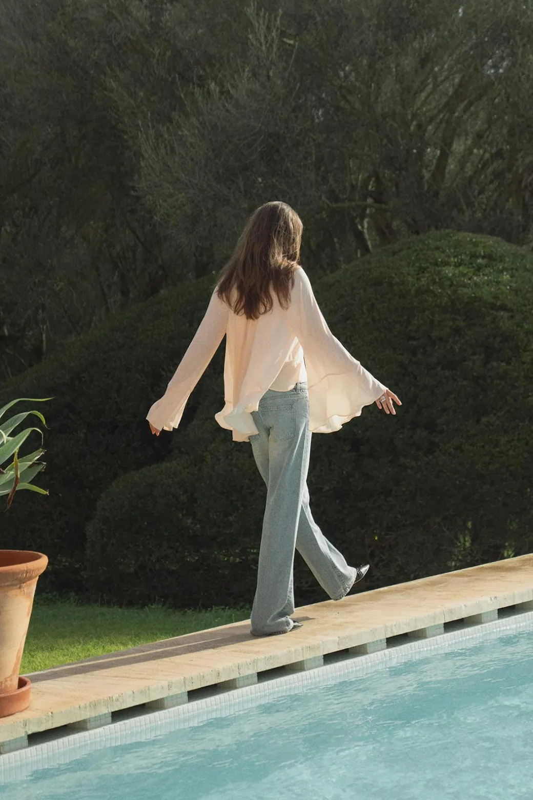 Boho frill blouse