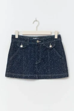 Boucle denim skirt