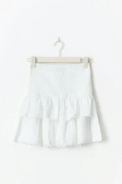 Broderie anglaise mini skirt