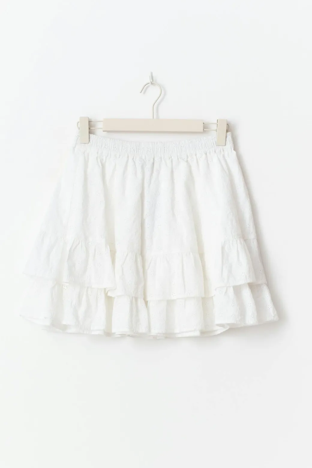 Broderie anglaise mini skirt