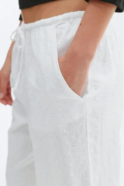 Broderie anglaise trousers