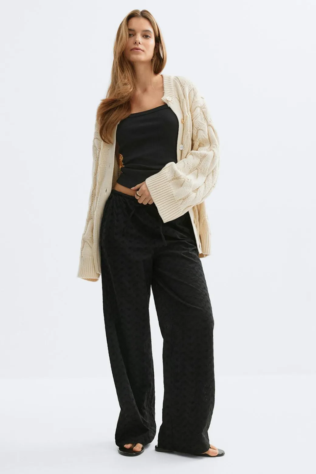 Broderie anglaise trousers