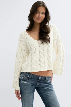 14+ cable knitted sweater
