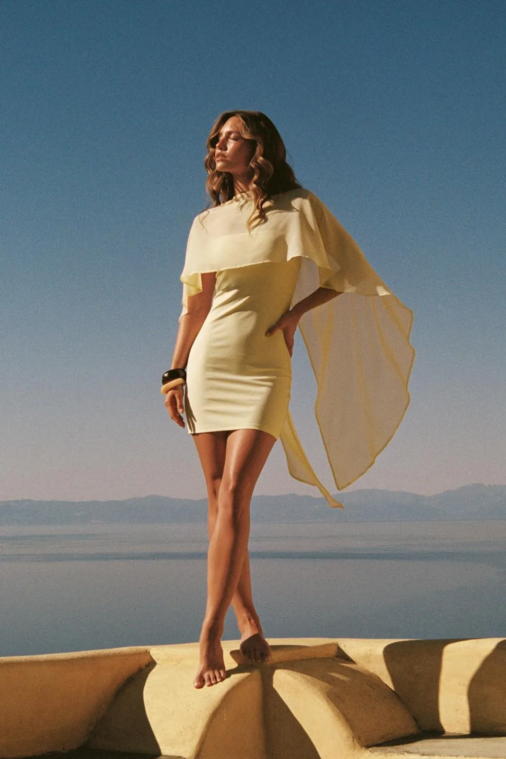 Cape tube dress