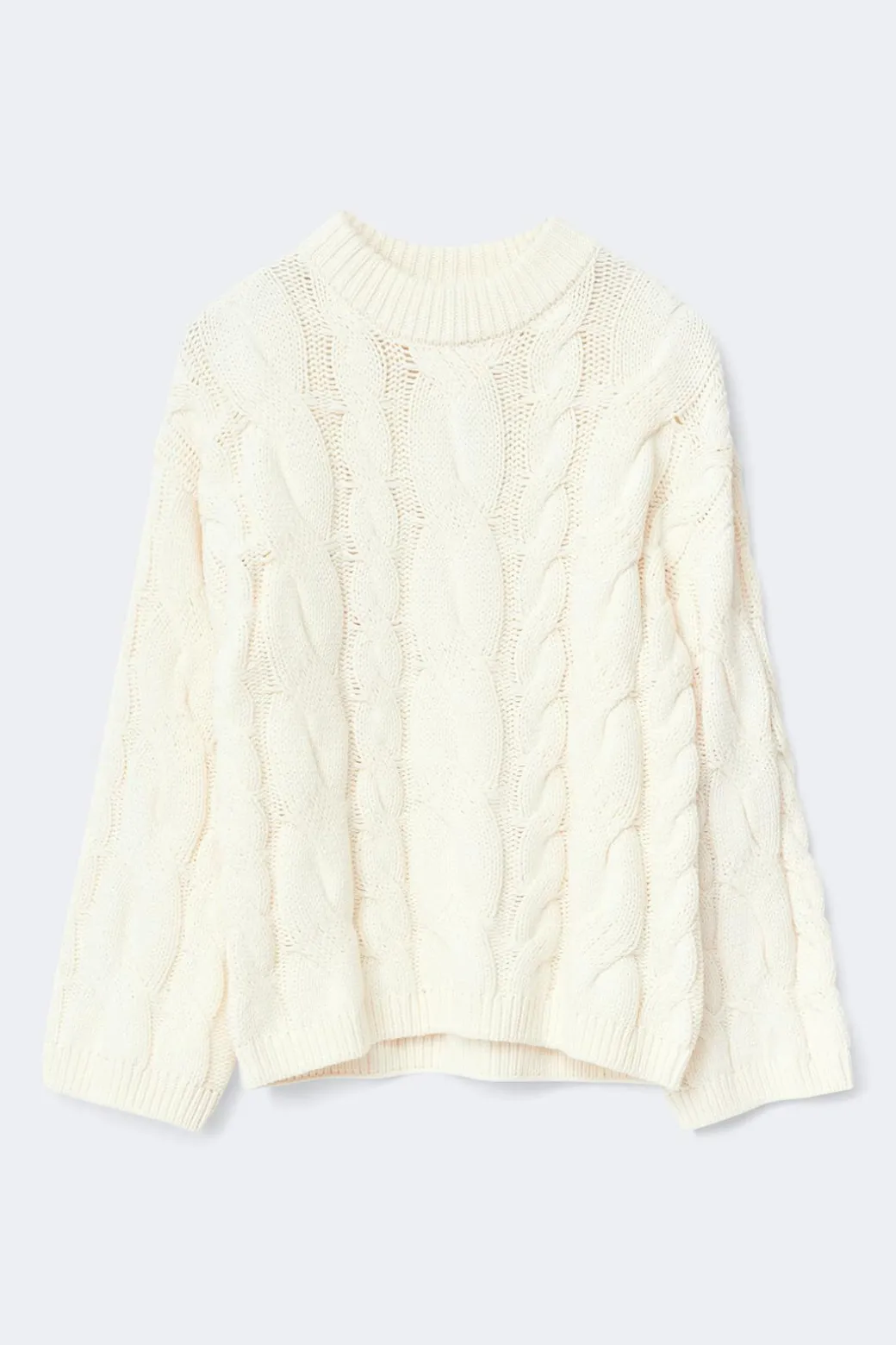 Chunky knitted cable sweater