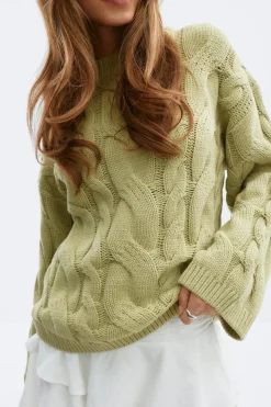 Chunky knitted cable sweater