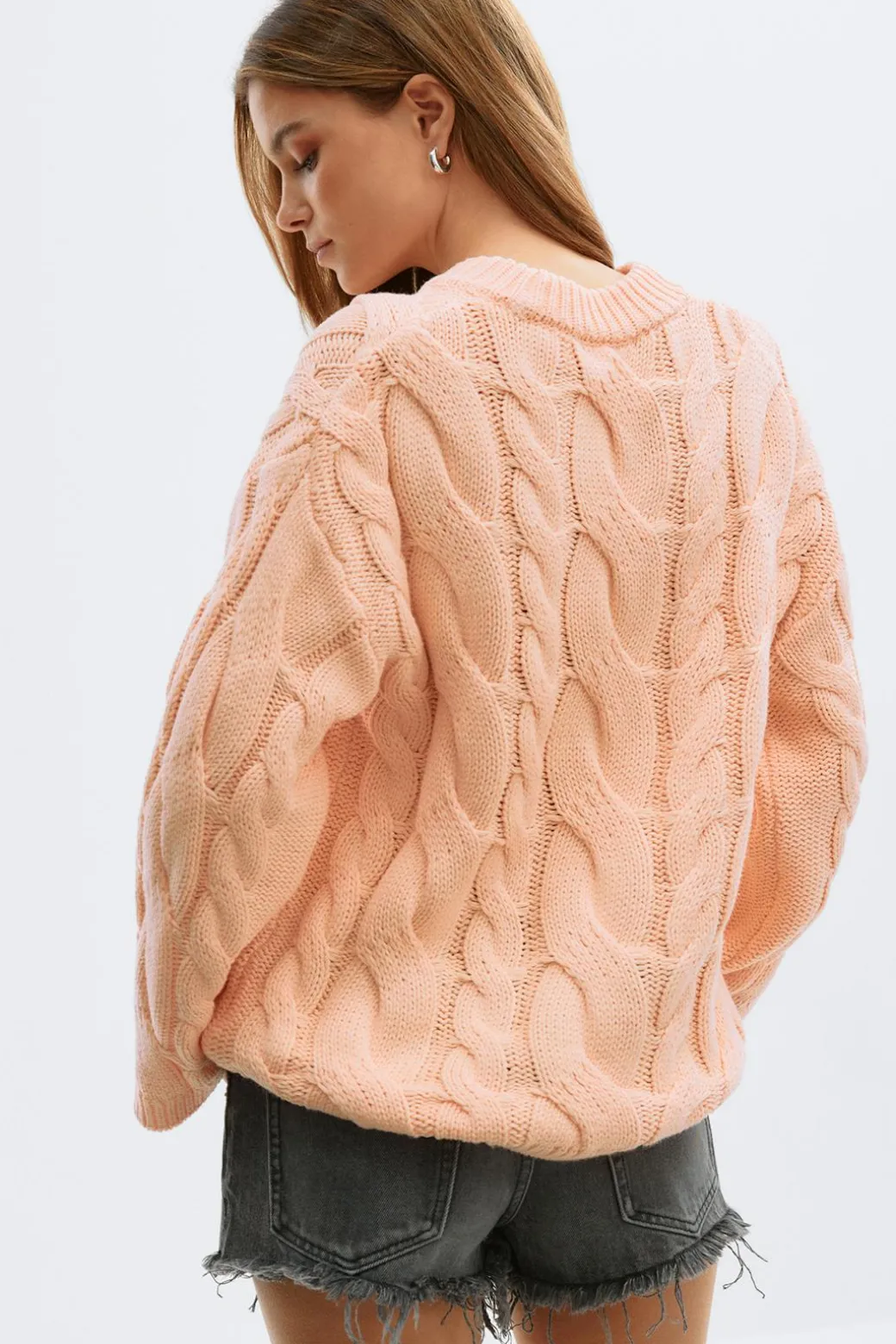 Chunky knitted cable sweater