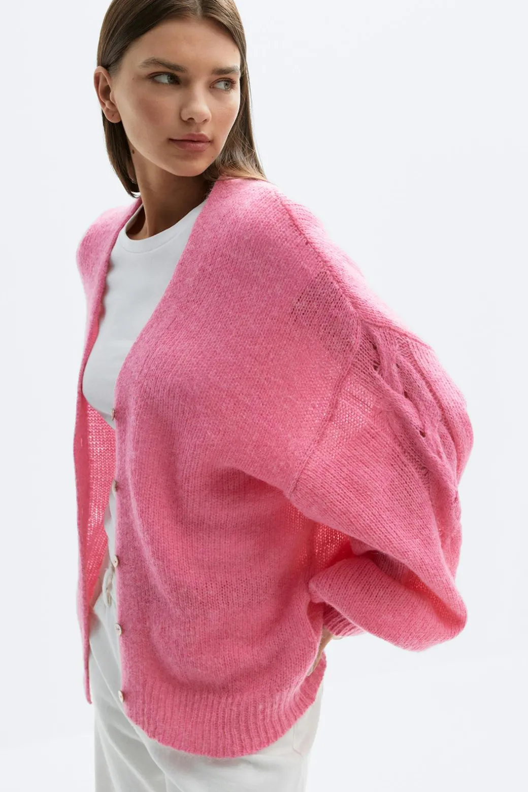 Chunky knitted cardigan