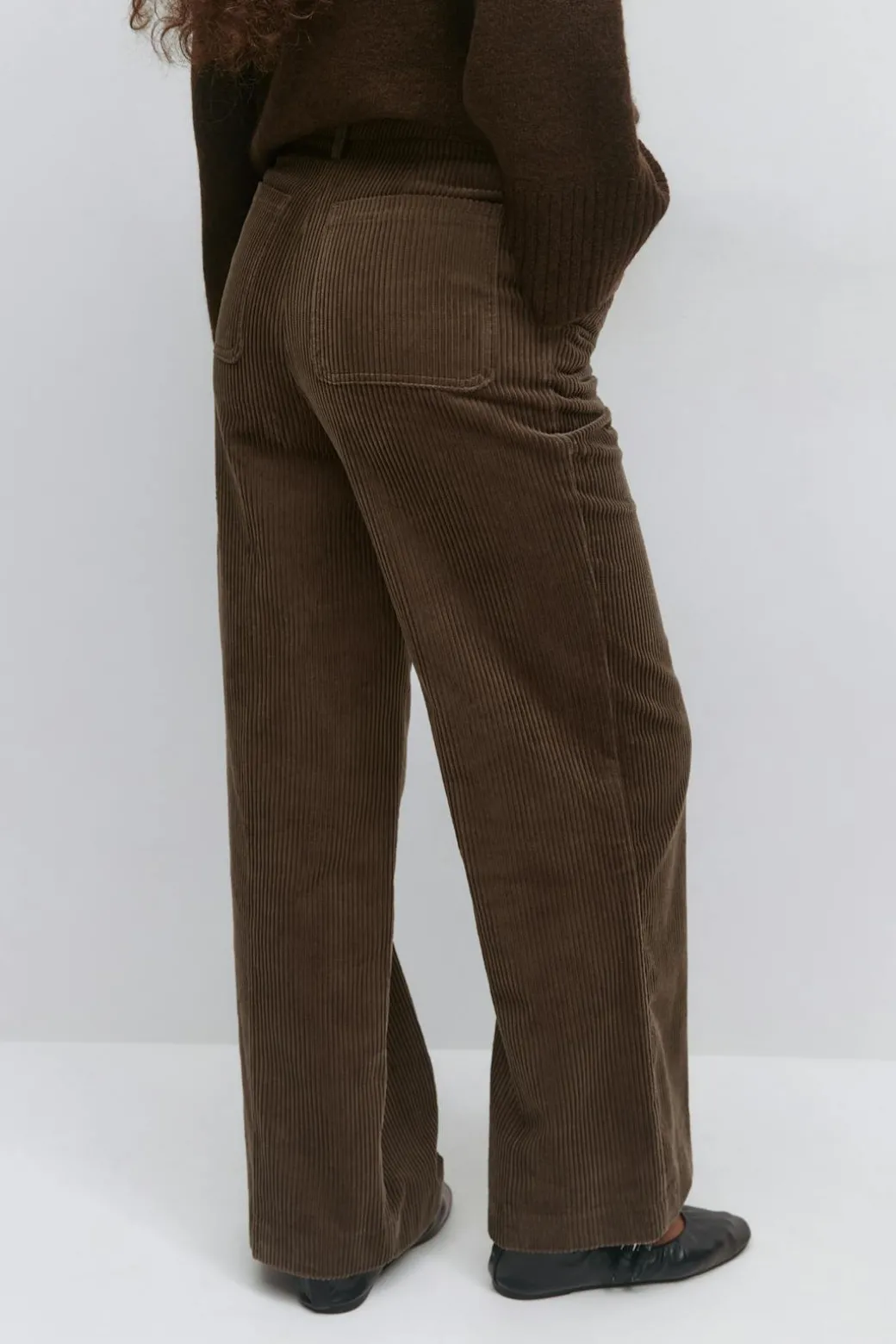 Corduroy high waist trousers