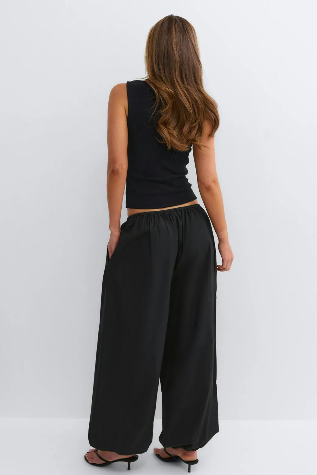Cotton balloon trousers