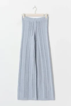 Crochet stripe trousers