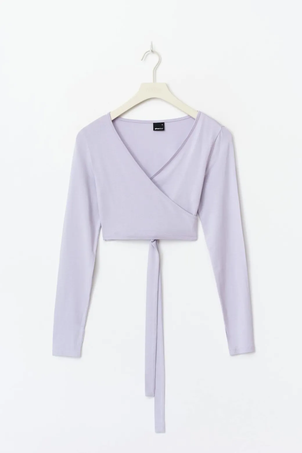 Cropped yoga wrap cardigan