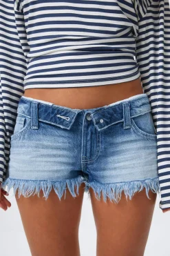 14+ delulu denim shorts