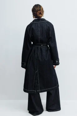 Denim car coat