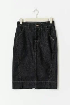 Denim pencil skirt