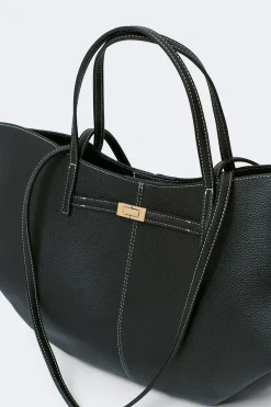 Detail strap tote bag