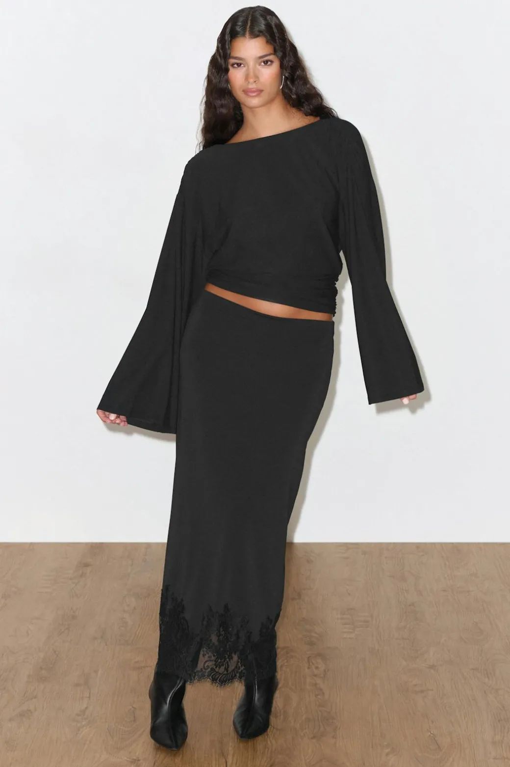 Draped back top