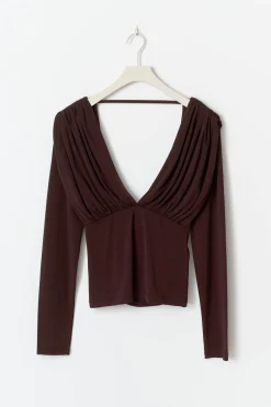 Draped back top