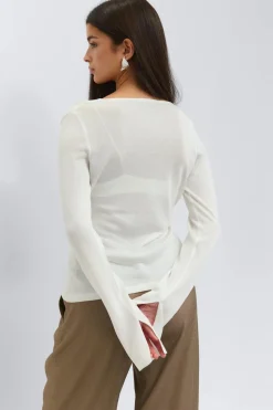 Draped knitted top