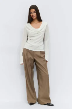 Draped knitted top