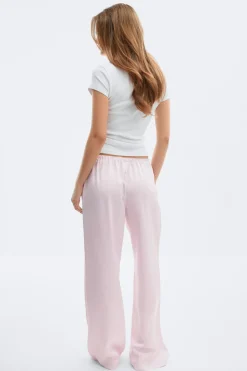 Drawstring satin trousers