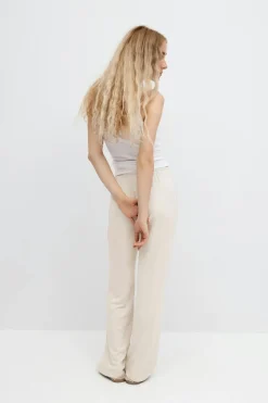 Drawstring wide trousers