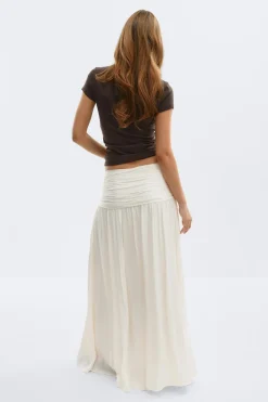 Dropped waist skirt
