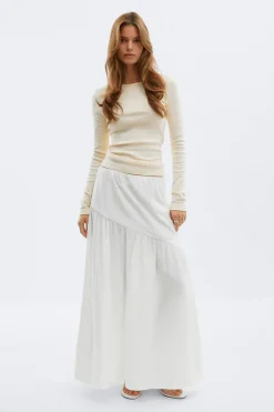 Dropped waist skirt