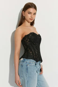 Embroidered corset top
