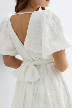 Embroidered mini dress