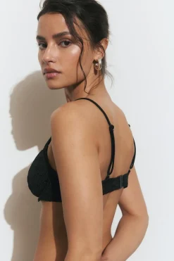 Embroidery bikini wire bra