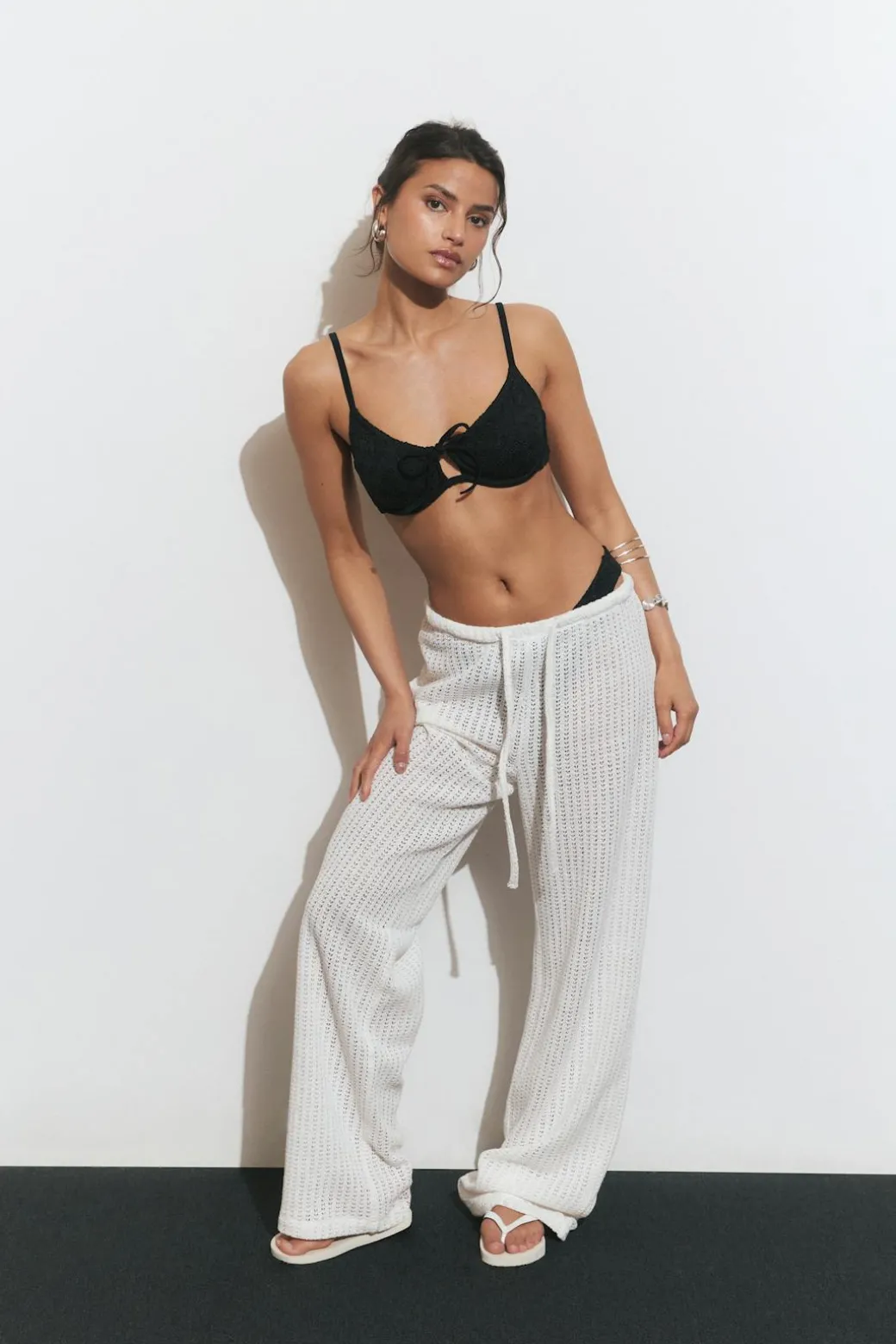 Embroidery bikini wire bra