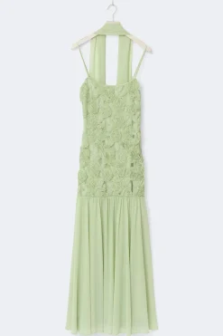 Embroidery maxi dress