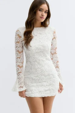 Embroidery mini dress