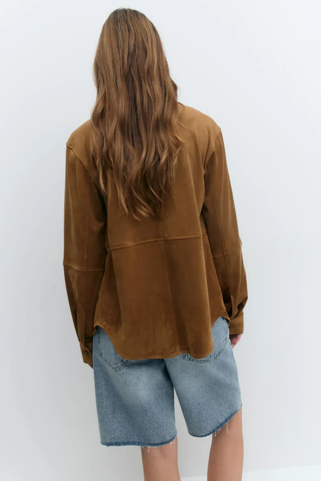 Faux suede shirt