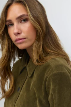 Faux suede short jacket