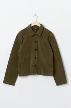 Faux suede short jacket