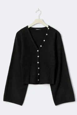 Fitted waist knitted cardigan