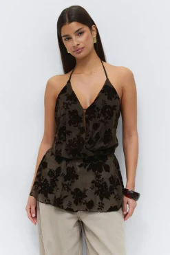 Floral halterneck top