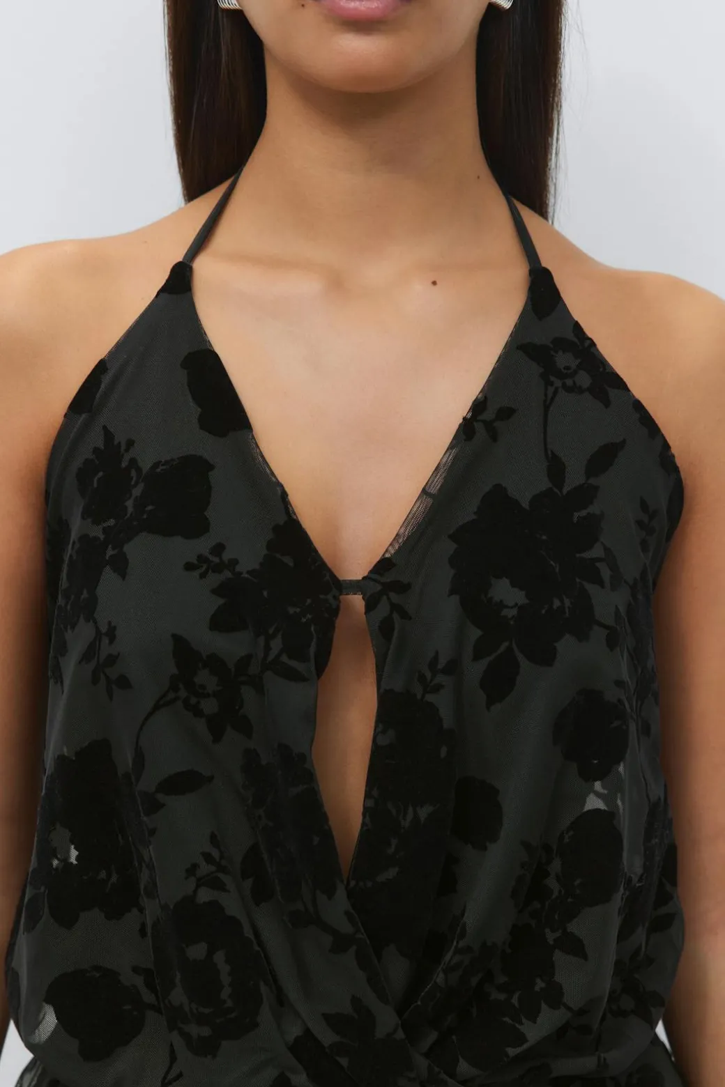 Floral halterneck top