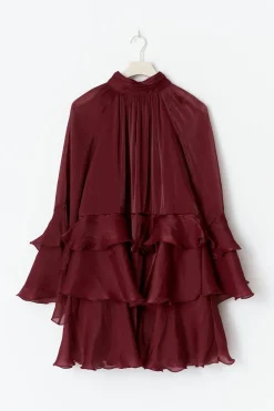 Flowy frill mini dress